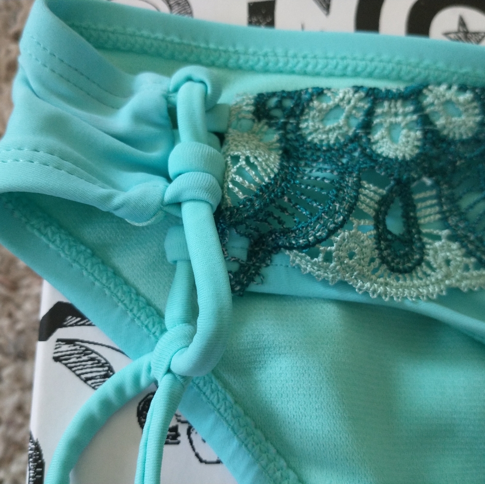 Blue + Teal Halter Top Bikini - Picture 6 of 7